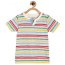 Miniklub Knit T-Shirt - White/Green/Red, 4-5yr